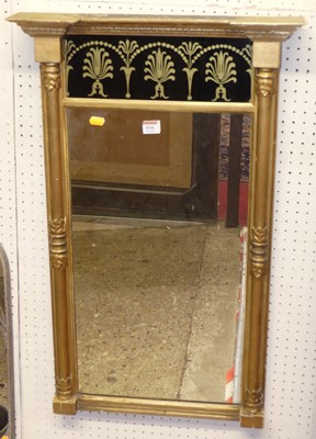 Lot 616 - A Regency giltwood pier mirror, with upper...