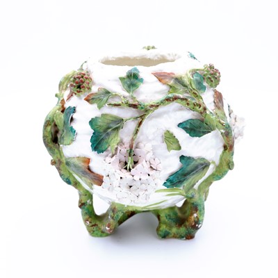 Lot 18 - A 19th century porcelain vase, of naturalistic...