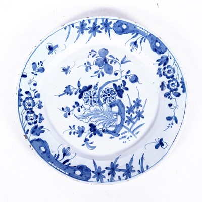 Lot 38 - An 18th century Dutch Delft blue & white...