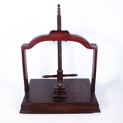 Lot 39 - A 19th century mahogany book press, w.41cm