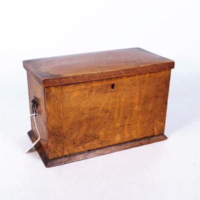 Lot 41 - An early 20th century oak stationery cabinet,...
