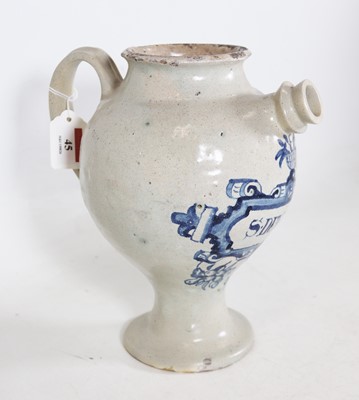 Lot 45 - An 18th century Dutch Delft wet drug jar,...