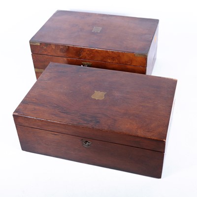 Lot 46 - A 19th century rosewood writing slope of...