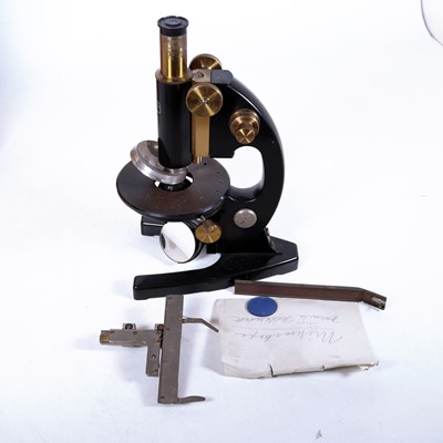 Lot 48 - A Carl Zeiss Jena monocular microscope,...