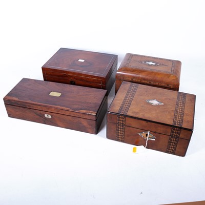 Lot 60 - A group of four boxes, to include a 19th...