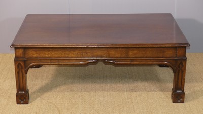 Lot 657 - A contemporary joined oak rectangular coffee...