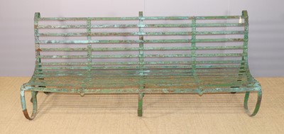Lot 677 - A Regency period iron strapwork four-seater...