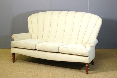 Lot 679 - A contemporary pale fabric upholstered...