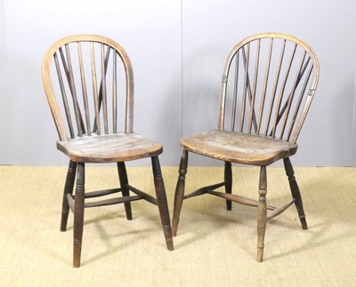 Lot 681 - Two similar provincial elm seat and beech...