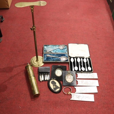 Lot 73 - A collection of items to include a brass stand...