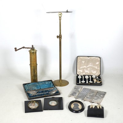 Lot 73 - A collection of items to include a brass stand...