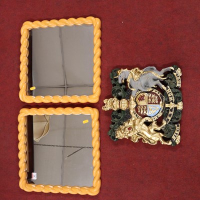 Lot 82 - A pair of contemporary wall mirrors, each with...