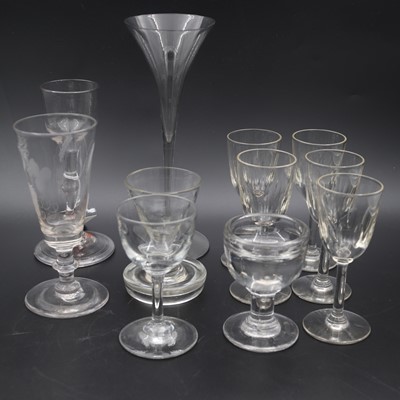 Lot 87 - A collection of glass to include a George II...