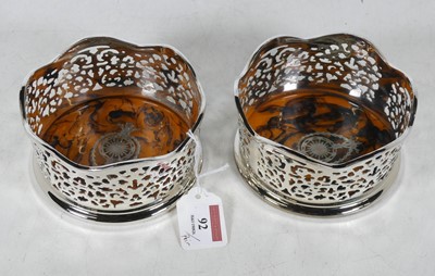 Lot 92 - A pair of reproduction silver plated and...