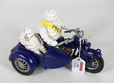 Lot 93 - A reproduction cast metal painted figure of...