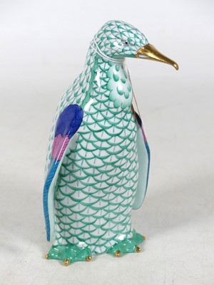 Lot 99 - A Herend hand-painted porcelain model of a...