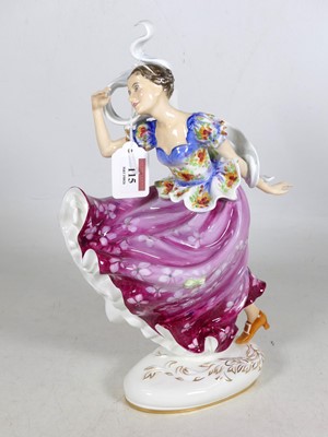 Lot 115 - A Royal Doulton porcelain figure 'Columbine',...