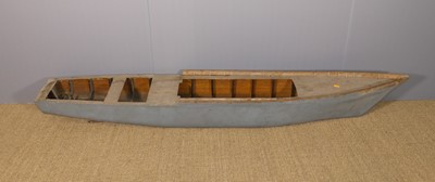 Lot 704 - Two model pond yachts, both incomplete and in...