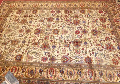 Lot 713 - A Persian woollen multi coloured ground Tabriz...