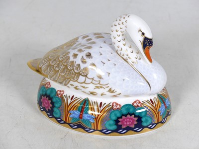 Lot 121 - A Royal Crown Derby porcelain paperweight...