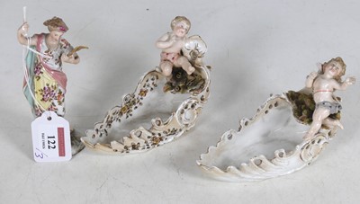 Lot 122 - A Volkstedt porcelain allegorical figure of a...