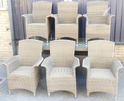 Lot 722 - A contemporary Hartman wicker patio suite,...