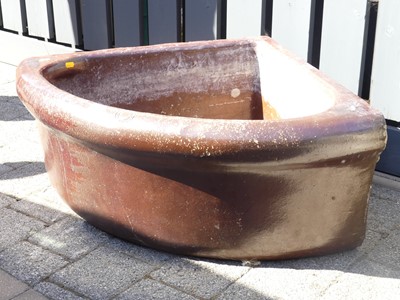 Lot 727 - A circa 1900 stoneware salt glazed wall...