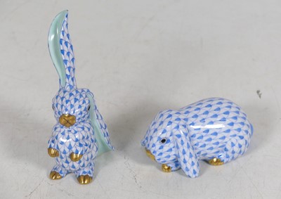 Lot 111 - A Herend hand-painted porcelain figure of a...