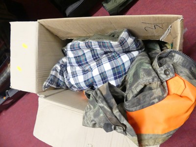 Lot 190 - A collection of shooting and fishing clothing,...