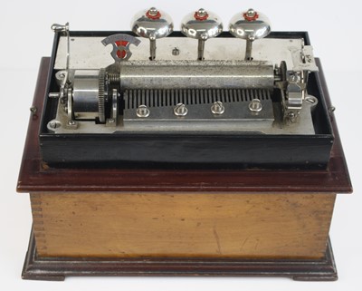 Lot 41 - A late 19th century Swiss / English music box,...