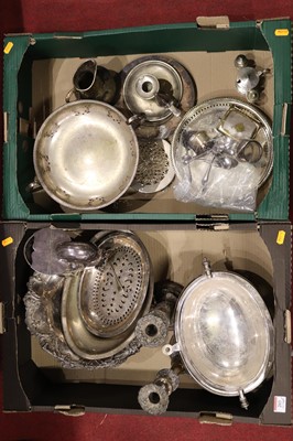 Lot 203 - A collection of silver plated wares, to...