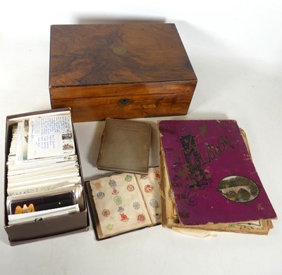 Lot 140 - A Victorian walnut box, of rectangular form, w....