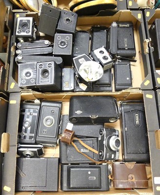 Lot 142 - A collection of Kodak cameras, to include a...