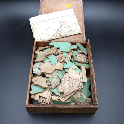 Lot 225 - A 19th century New Dissected Map of England...