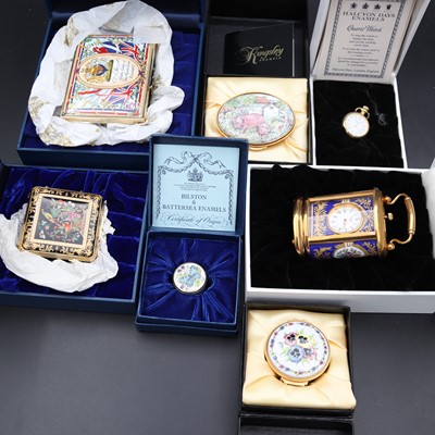 Lot 230 - A collection of enamel boxes, to include a...
