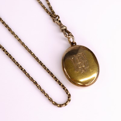 Lot 312 - A 9ct gold belcher link long guard chain with...