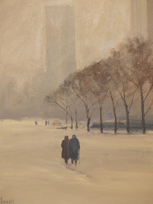Lot 507 - Dennis Nash (b1947) Winter landscape, acrylic...