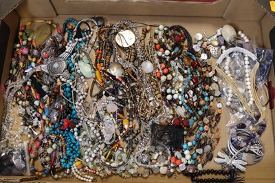 Lot 254 - A collection of bead necklaces, to include...
