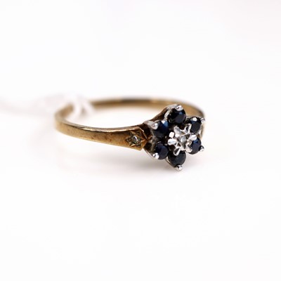 Lot 331 - An Edwardian style 9ct gold sapphire & diamond...