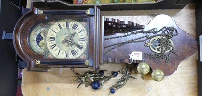 Lot 149 - A reproduction Dutch figured walnut clock,...