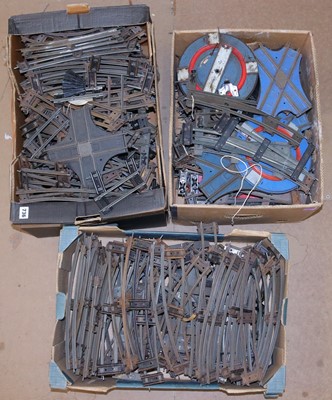 Lot 333 - Three boxes of Hornby 0 gauge clockwork track,...