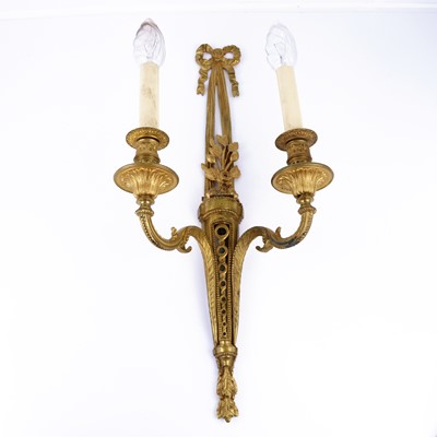 Lot 136 - A set of eight Regency style gilt bronze...