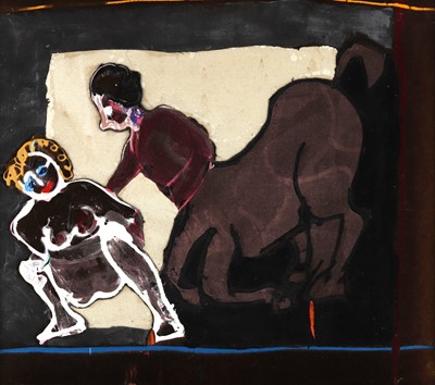 Lot 43 - John Kiki (British, b.1943) - Centaur, acrylic...