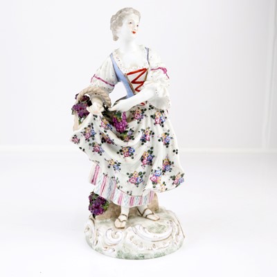 Lot 30 - A pair of 19th century Dresden porcelain...