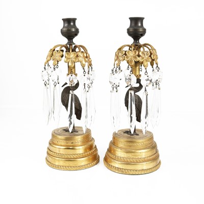 Lot 134 - A pair of late 19th century bronze and gilt...