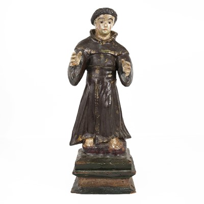 Lot 155 - A Spanish carved softwood and polychrome...