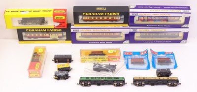 Lot 631 - One tray containing various N gauge rolling...
