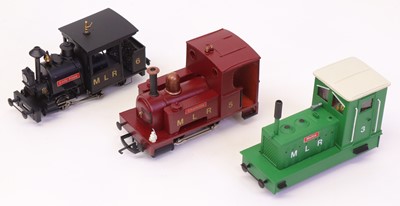 Lot 443 - Three 0-16.5 0-gauge narrow-gauge locos, to...