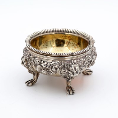 Lot 72 - A George III silver open table salt, of floral...