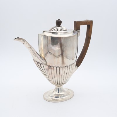 Lot 94 - A Victorian silver pedestal coffee pot, of...